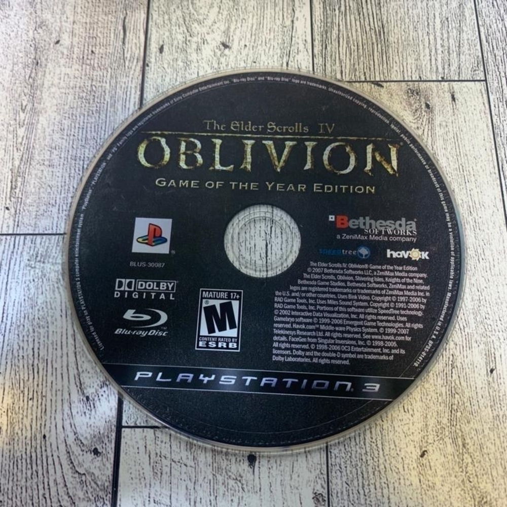 Elder Scrolls IV Oblivion Game of the Year Edition for Playstation 3